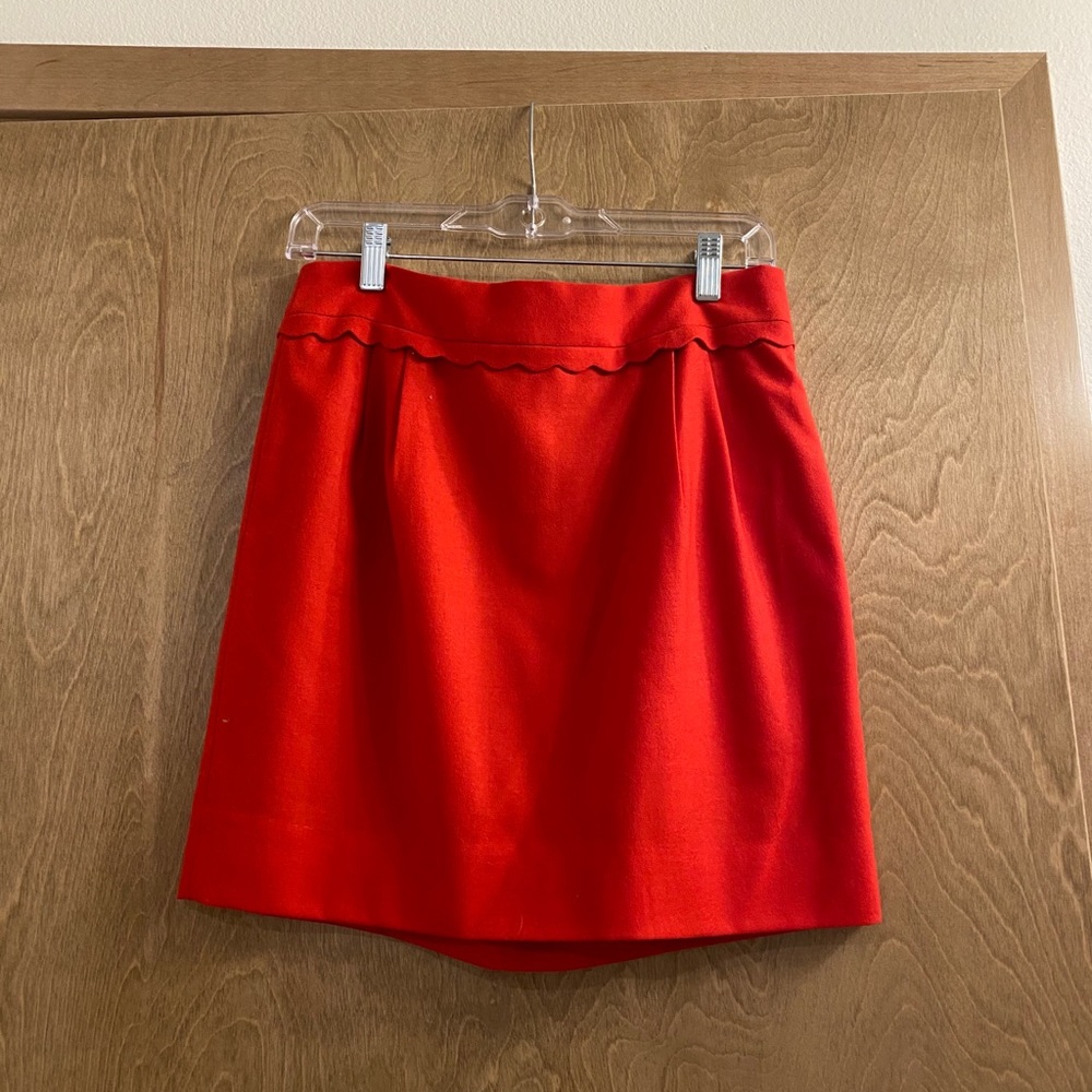 J Crew red pencil skirt